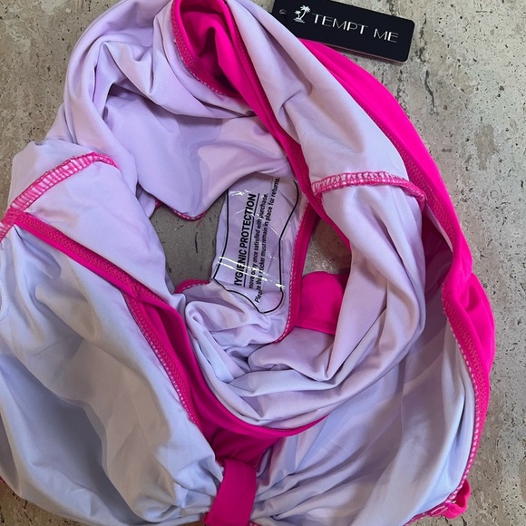 Tempt Me Women Sexy Cutout One Piece Swimsuit Halter/Strapless Tummy Control XL - Picture 7 of 7